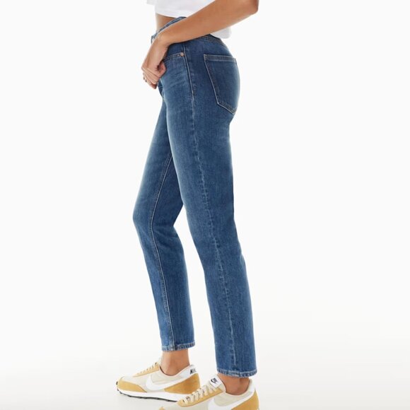 Denim Forum Denim - Denim Forum Yoko High Rise Slim Jeans Dark Blue Aritzia High Waisted Size 26L